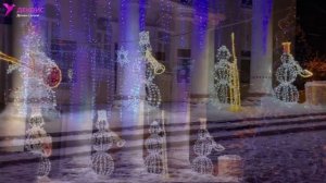 Световая композиция «Снеговики» в п.Новогуровский