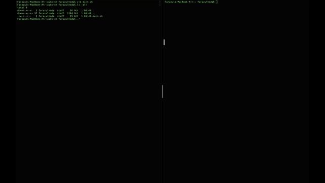 Bash Scripting Automation using VIM