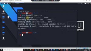 How to install CMATRIX in Kali Linux | cmatrix package |#cmatrix#kali