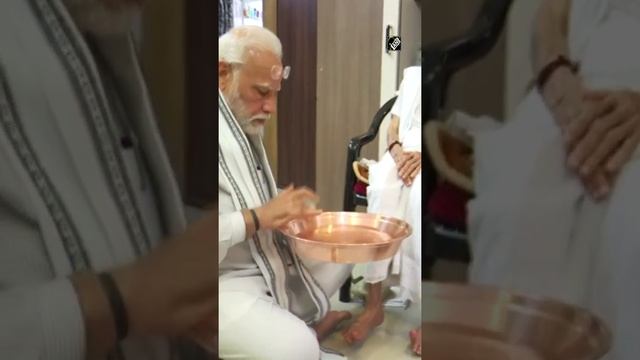 Gujarat: PM Modi visits his mother on her 100th birthday