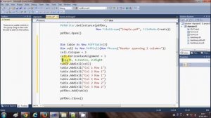 Visual Basic .NET Tutorial 50 -  Add table into existing PDF using iTextSharp