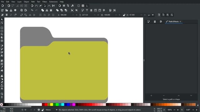 Inkscape Tutorial: Gradient Icon (Folder)