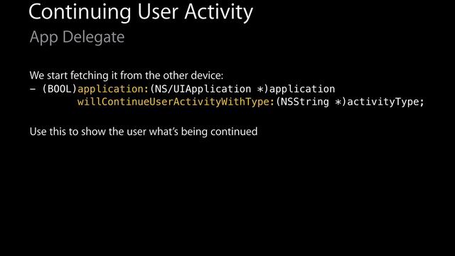 Adopting Handoff on iOS 8 and OS X