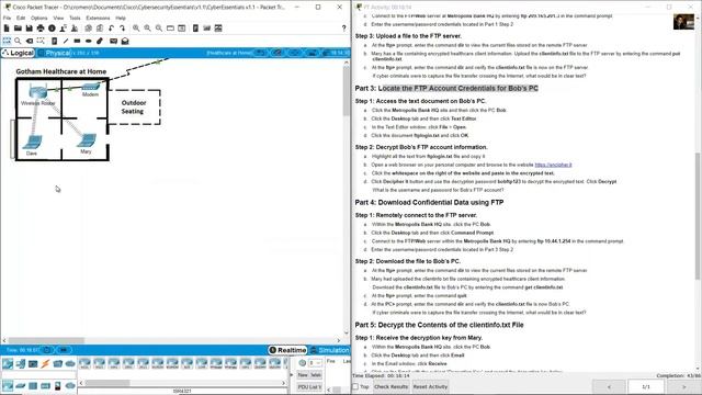 2.5.2.6 Packet Tracer - Exploring File and Data Encryption