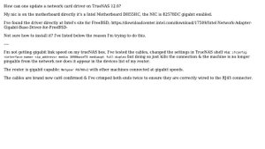 DevOps & SysAdmins: How to Install (nic) drivers on TrueNAS?