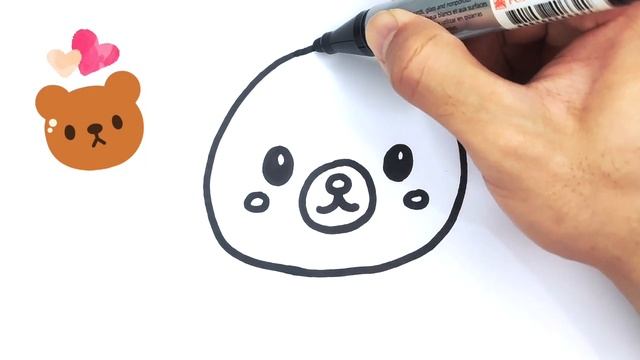 🐻Easy Teddy Bear Drawing Step by Step | Bolalar uchun oson chizish | Easy drawing for kids💖 смотреть онлайн