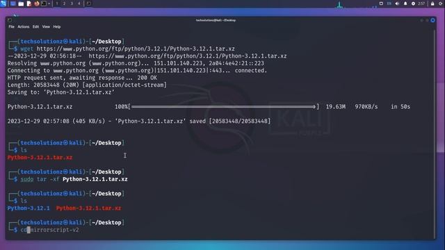 How to Install Python 3.12.1 on Kali Linux 2023.4 Installation Guide смотреть онлайн
