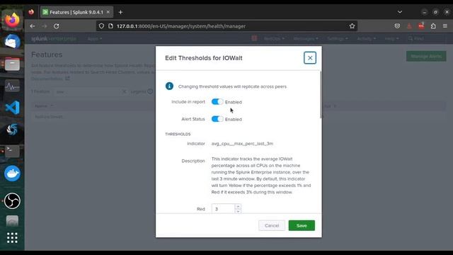 Solve IOWait | Health Status | Splunk