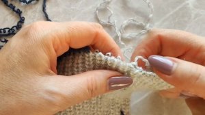 Как закрыть край резинки 1х1 иглой.