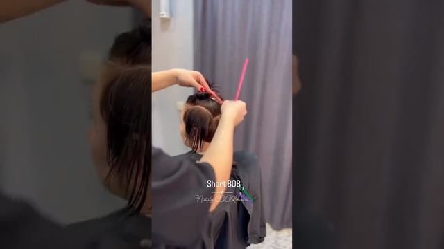 КОРОТКИЙ БОБ. Стрижка флажковыми ножницами