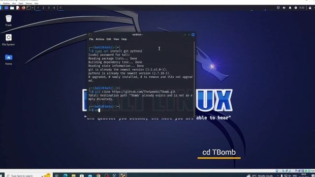 Sms Bomber using Kali Linux || Ethical Hacking || MK CREATIONS KARTHIK