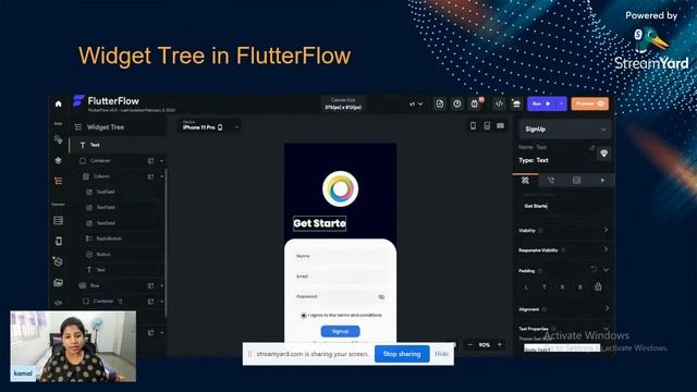 Flutter Flow by Ms. Kamal Shree (@whatsupcoders) | GDE Flutter | Flutter Festival |