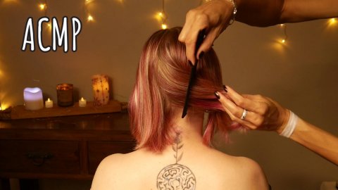 АСМР - перебирание волос и расчесывание в Ингой