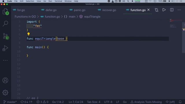 Go Tutorial (Golang) 26 - Functions in Golang