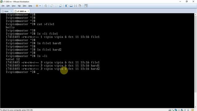 60-Linux Hard Links demo | Linux Tutorial | Linux Commands | Linux for Beginners
