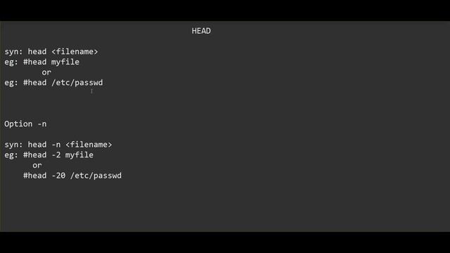 Linux Command Basics Tutorial- Head Command in Linux with Examples By #linuxforbeginners #linux