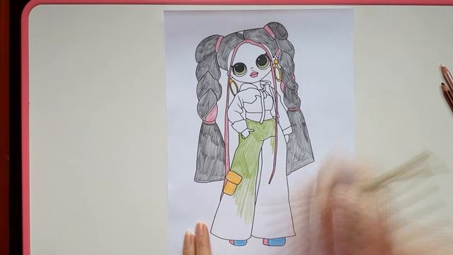 Раскраска Кукла ЛОЛ Милашка ОМГ - Painting LOL Honeylicious OMG Remix Video For Children