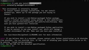 Solve Externally managed environment error while pip install