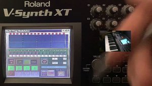 V-Synth XT and using Ext-IN and the Step Modulator.