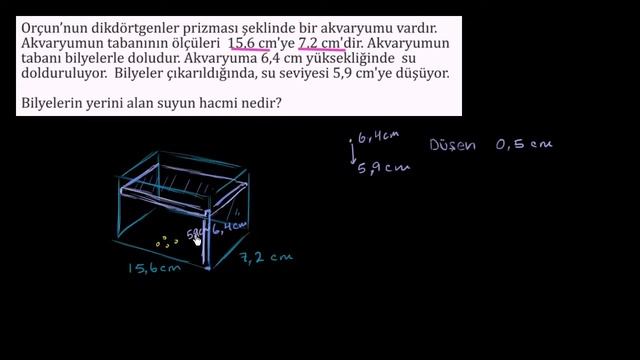 Dikdörtgenler Prizmasının Hacmi: Akvaryumdaki Bilyelerin Hacmi (Temel Geometri) (Geometri)