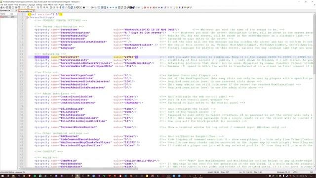 Setting Up A 7DTD (7 Days To Die Dedicated Server) Darkness Falls And Other Modded Server UPDATE