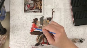 Раскраска по номерам - рисуем! Раскрашиваем пару у кафе. Продолжение!