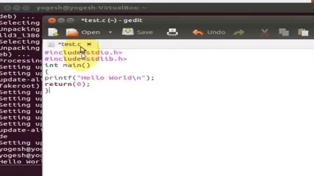 How to compile and run C program in ubuntu using gcc