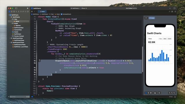 SwiftUI 4.0 - New Swift Charts API - Customisation, Animations & Gestures - Xcode 14 - WWDC 2022
