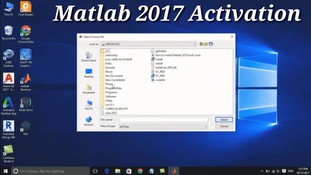 How to Activate Matlab 2017 Lisence / fixed matlab R2017 license checkout failed.