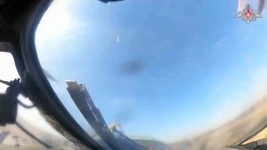 Боевая работа экипажа вертолета Ка-52м в приграничном районе Курской области