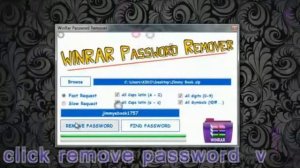 Remove rar file password