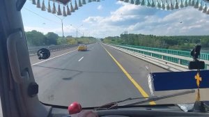 байкер и фура,встретились лоб в лоб,дальнобой по России