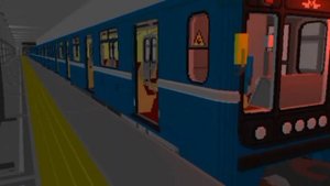 Прибытие 81-717.5М/714.5М Номерной на станцию в Skyrail