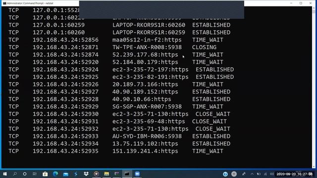 Netstat(Network Commands) in TCP/IP Network