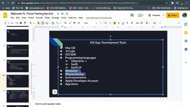 iOS Application Development Demo class