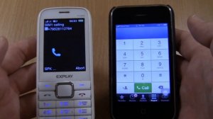 Incoming call & Outgoing call at the Same Time   Explay TV240 +Iphone 3Gs