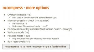 NetCDF Compression Training