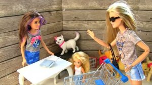 Куклы #Барби Мама Наташа и Дочка Даша В Зоомагазине Покупают Котёнка игрушки для девочек