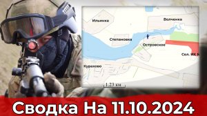 Взятие Островского и обстановка в направлении Богоявленки. Сводка на 11.10.2024