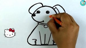 Bolalar uchun itni chizish oson/ Рисование собак легко для детей/ Dog drawing easy for kids