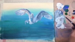 «Птицы. Лебеди на озере» как нарисовать АКРИЛ | Сезон 3-3 |Мастер-класс для начинающих ДЕМО