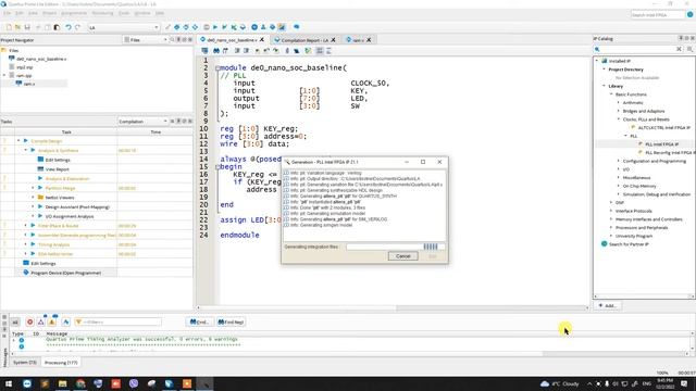 using PLL ip in quartus to get high frequency clock