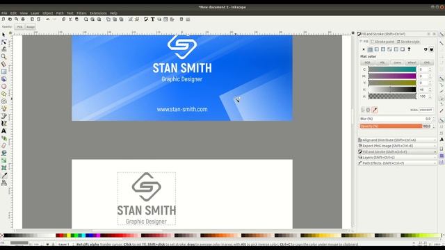 Speed Art Inkscape: Design Business Card №4