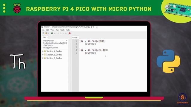 Understanding and Using For Loop | Tutorial | Raspberry Pi Pico | #basicsofpython