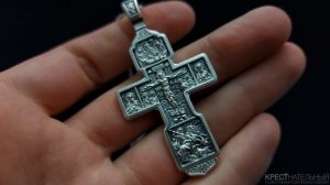 18199. Распятие Христово с предстоящими. Архангел Михаил. Св. Воины. Православный крест.