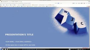 Creating Web Presentations with W3C Slidy