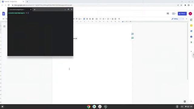 How to install FreeCAD 0.19.1 on a Chromebook