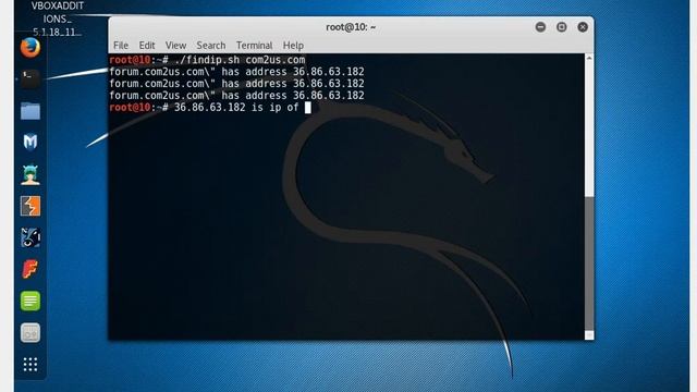 simple find any ip in kalilinux