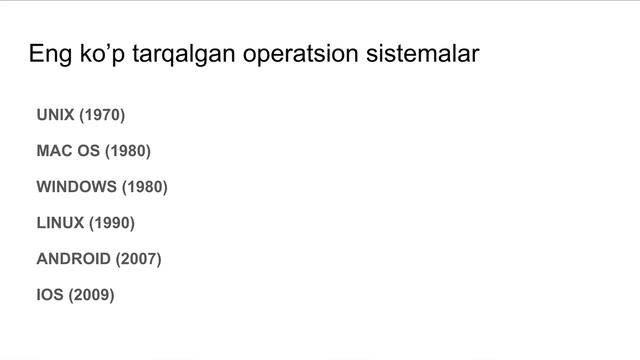 Operatsion Sistema