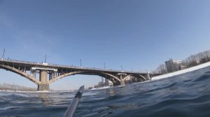 Подводные сьемки. Ангара в Иркутске. Февраль.